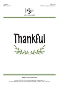 Thankful Unison/Two-Part choral sheet music cover Thumbnail